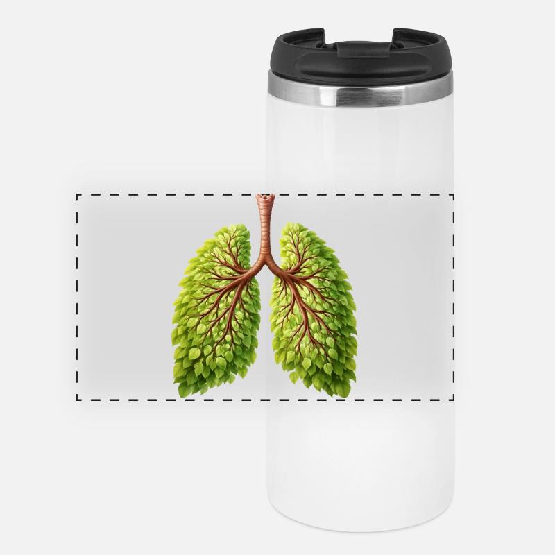 Conception de l’arbre naturel Lung - Mug isotherme panoramique - blanc