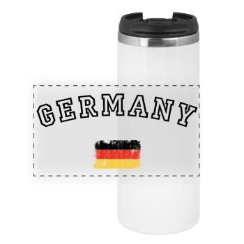 German Flag Stripes Pop Art - Panoramic Thermal Cup - white - Front