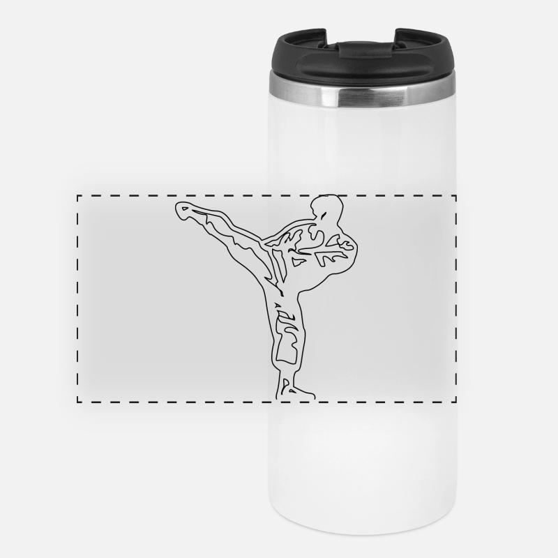 Karate White - Panoramic Thermal Cup - white