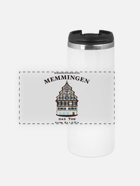 Memmingen, Schwaben, Bayern - Panorama Thermobecher - Weiß