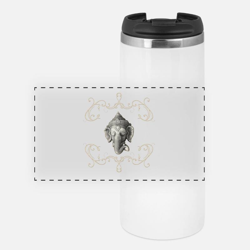 Hindu elephant god ganesh - Panoramic Thermal Cup - white