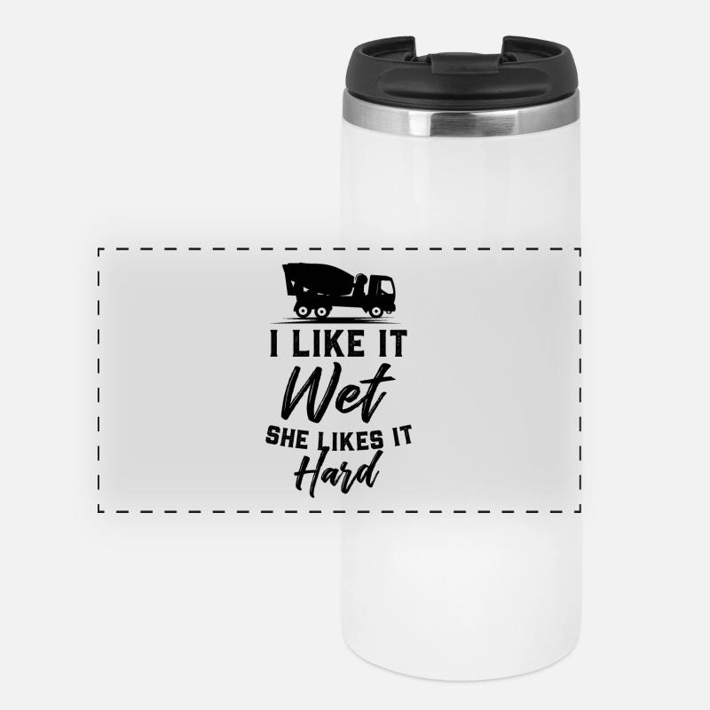 concrete worker - Panoramic Thermal Cup - white