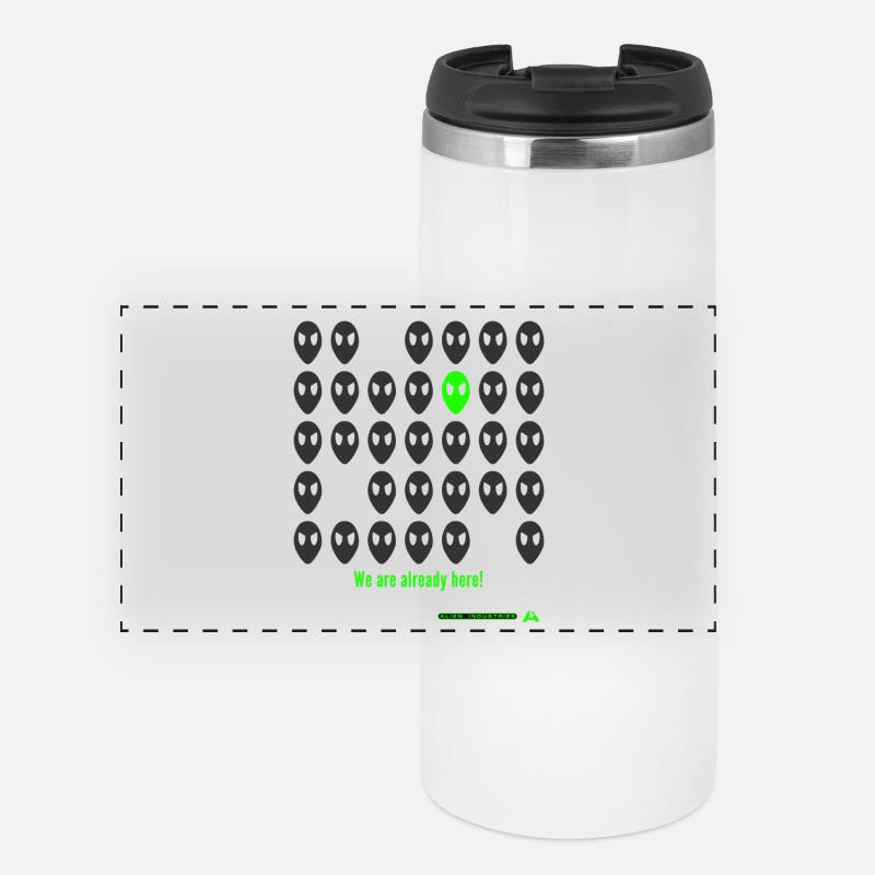 we are already here - Panoramic Thermal Cup - white