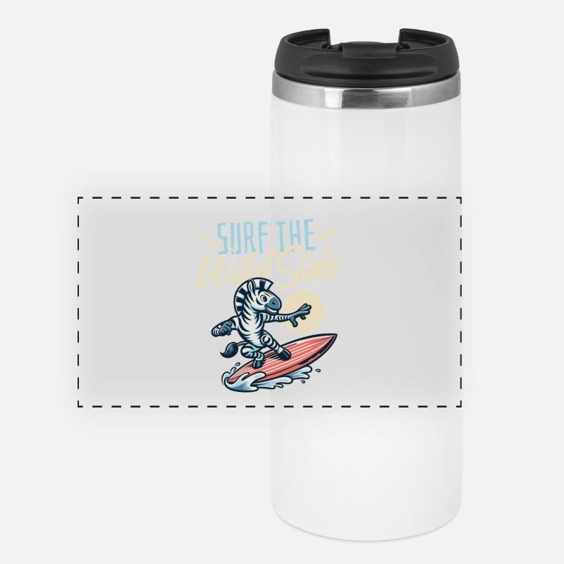 Surf the Wild Side - Panoramic Thermal Cup - white