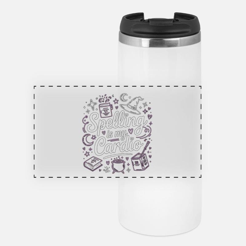 Witchcraft Spelling Is My Cardio Sorcery Wicca - Panoramic Thermal Cup - white