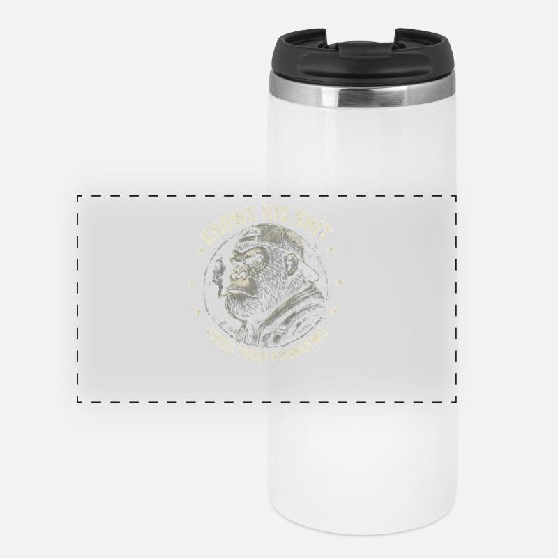 Gorilla Fixer : Attitude de Problem Solvable - Mug isotherme panoramique - blanc