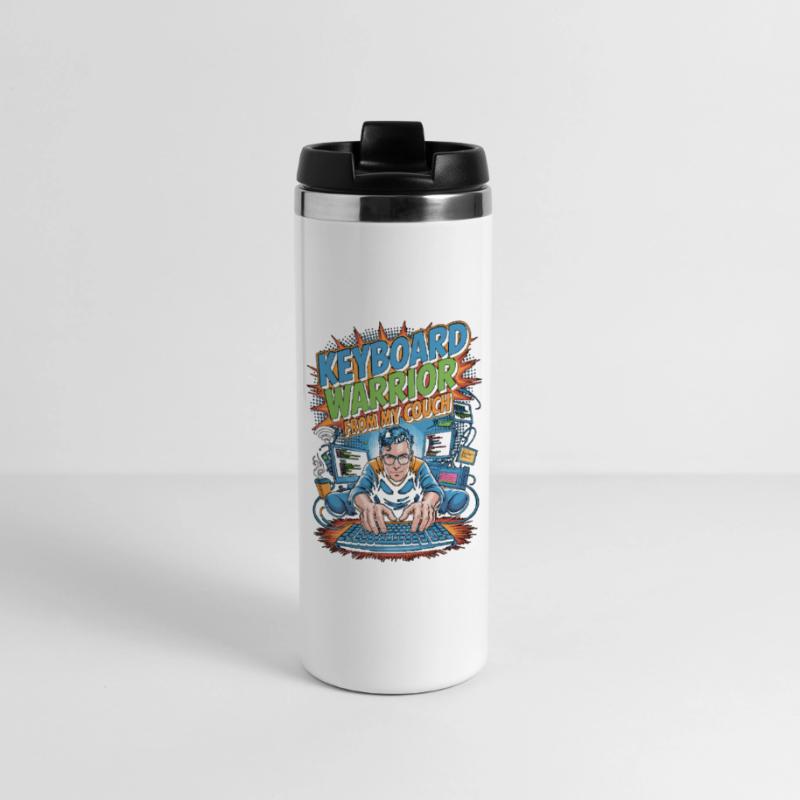 Remote Developer Keyboard Warrior Remote Coder Panorama Thermobecher