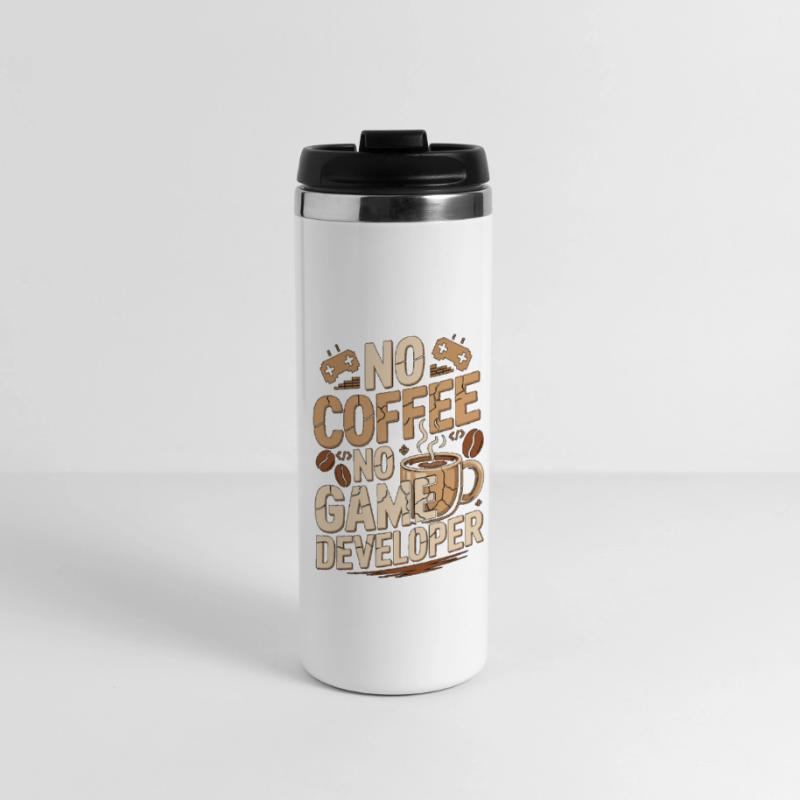 Game Developer No Coffee Game Coder Coffee Lover Panorama Thermobecher
