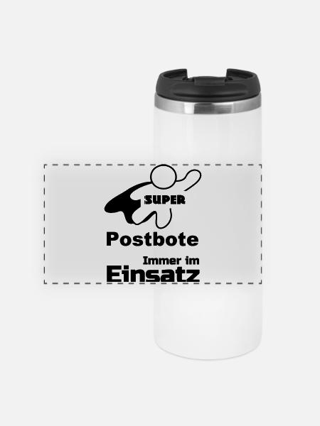 Super Postbote Geschenk - Panorama Thermobecher - Weiß