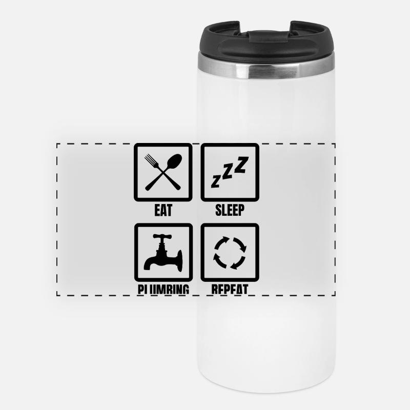 Routine quotidienne de l’installateur - Mug isotherme panoramique - blanc