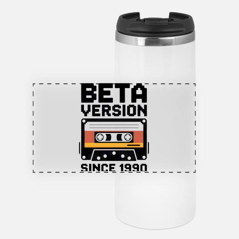 Conception d’impression de cassette rétro - Mug isotherme panoramique - blanc