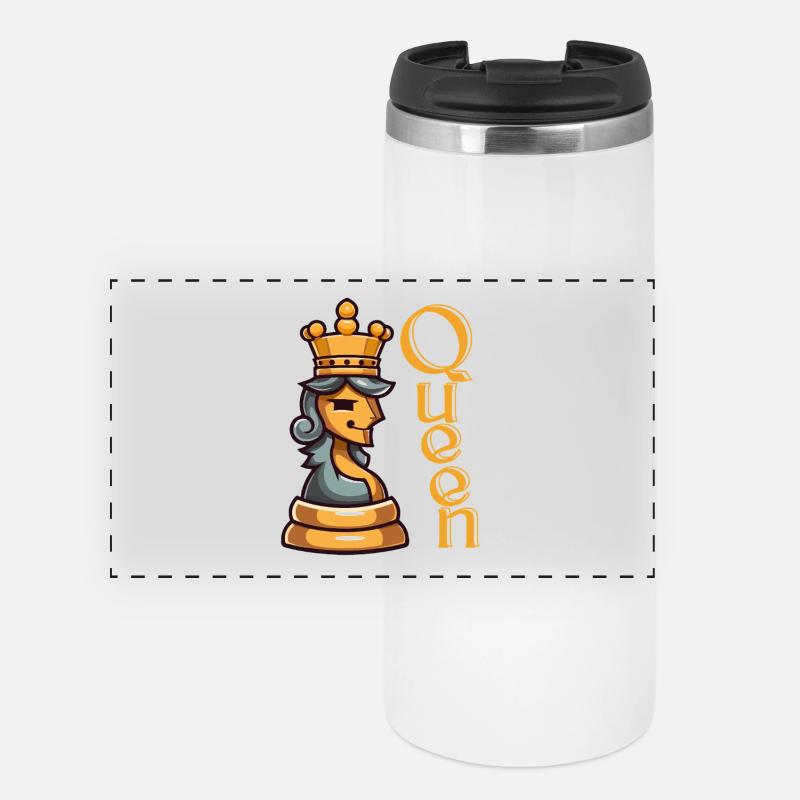 Chess queen - Panoramic Thermal Cup - white