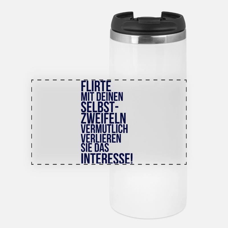 about going wild: Flirt with your self-doubt - Panoramic Thermal Cup - white