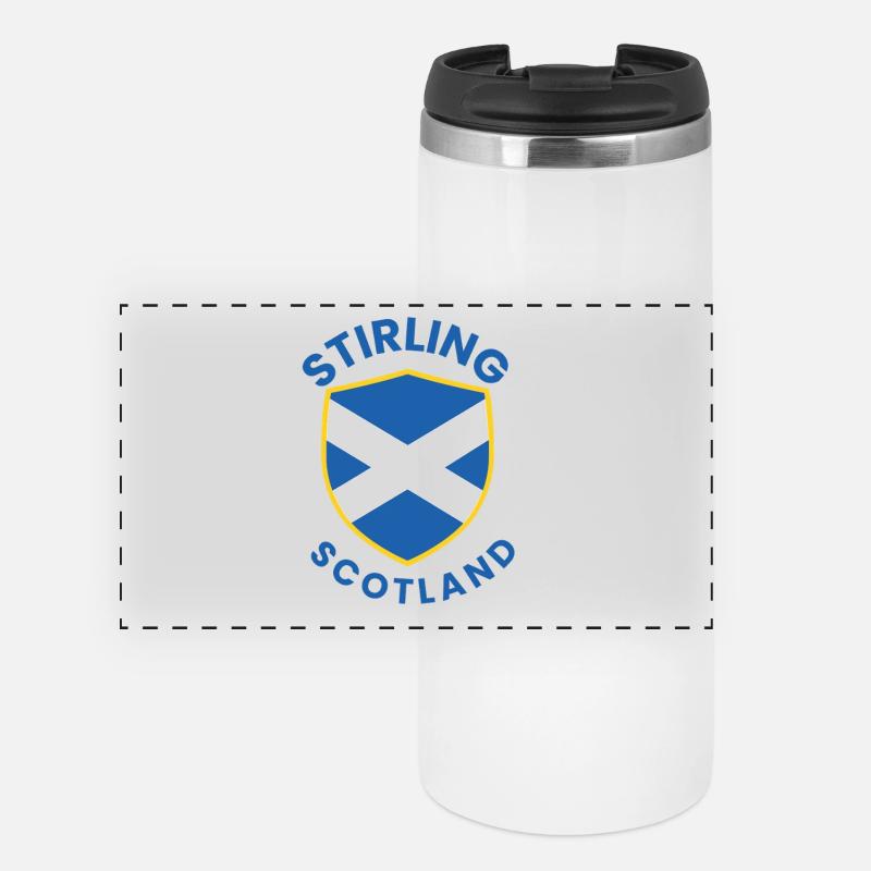 Stirling Scottish Shield Design - Panoramic Thermal Cup - white