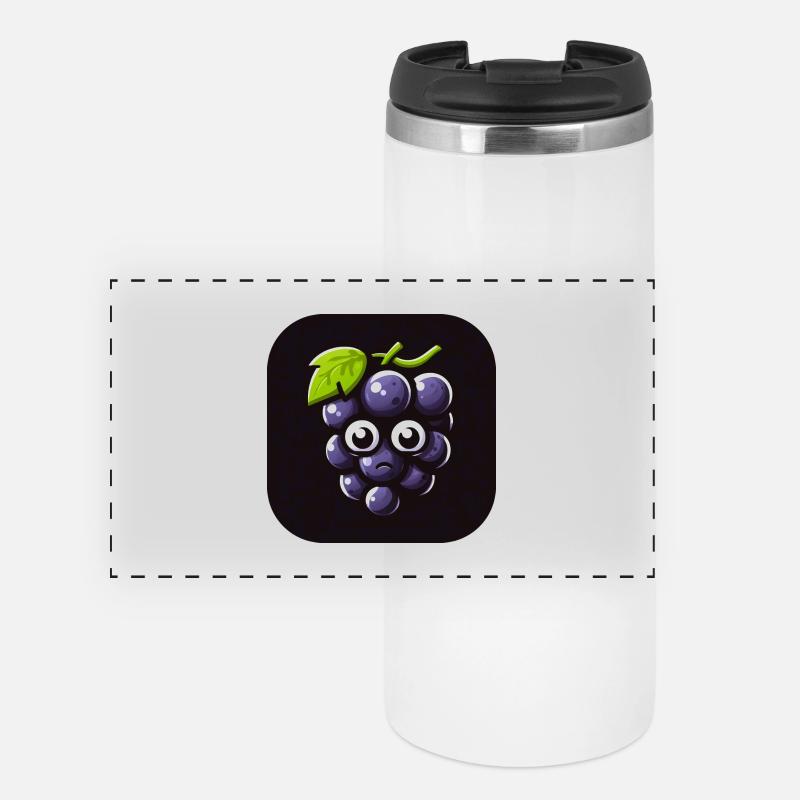 Raisins tristes dans un style comique - Mug isotherme panoramique - blanc