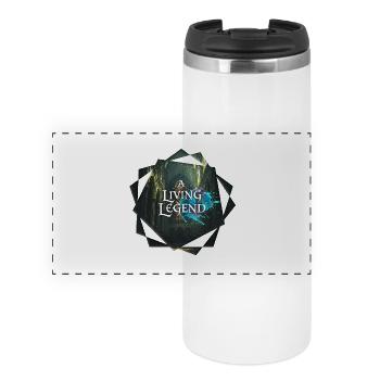 Eine lebende Legende - A Living Legend - Panoramic Thermal Cup - white - Front