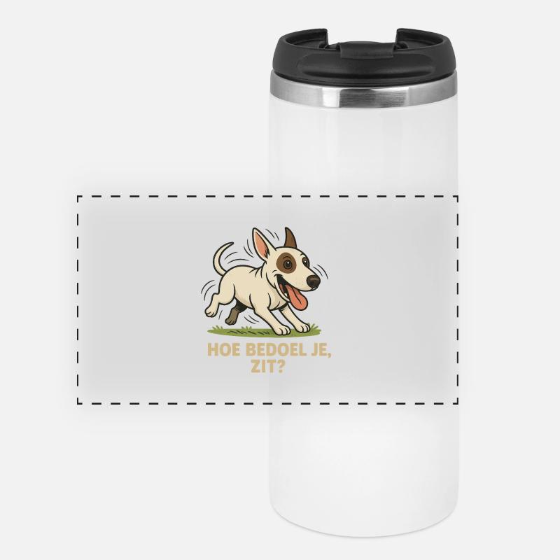 Bull terrier funny - Panoramic Thermal Cup - white