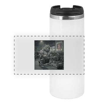 Gymnase Pitbull - Mug isotherme panoramique - blanc - Devant