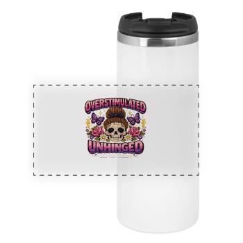 Overstimulated Unhinged Patch Art - Panoramic Thermal Cup - white - Front