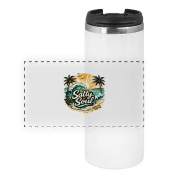 Salty Soul Beach Shirt - Panoramic Thermal Cup - white - Front