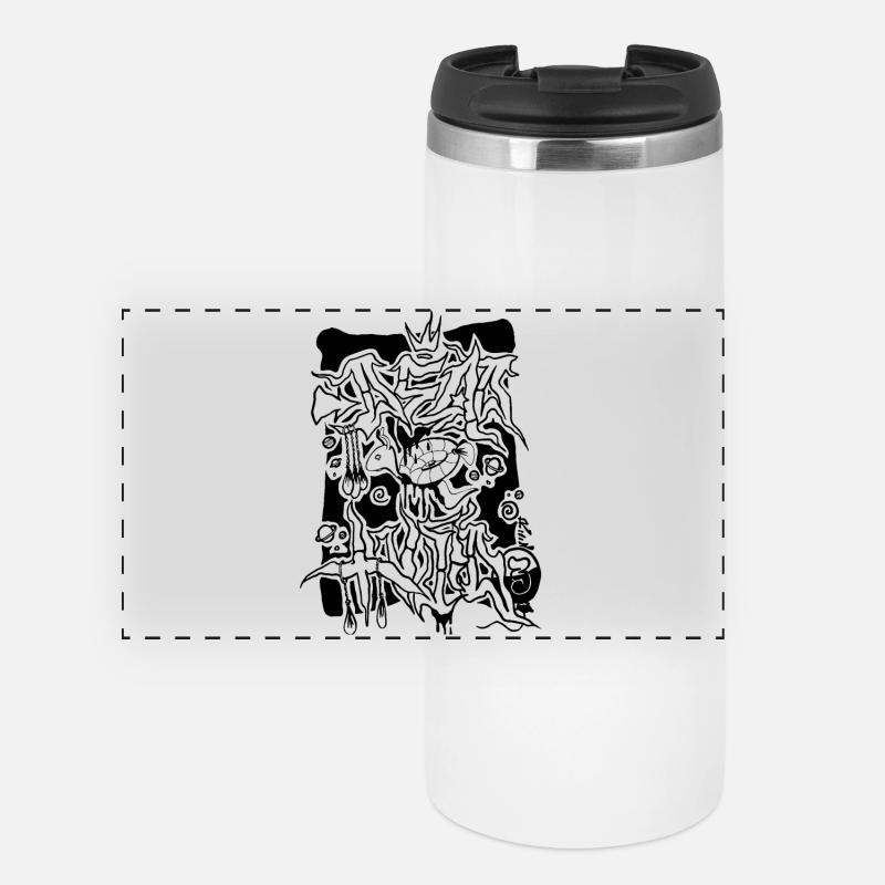 Colorful Geometric Abstract Design - Panoramic Thermal Cup - white