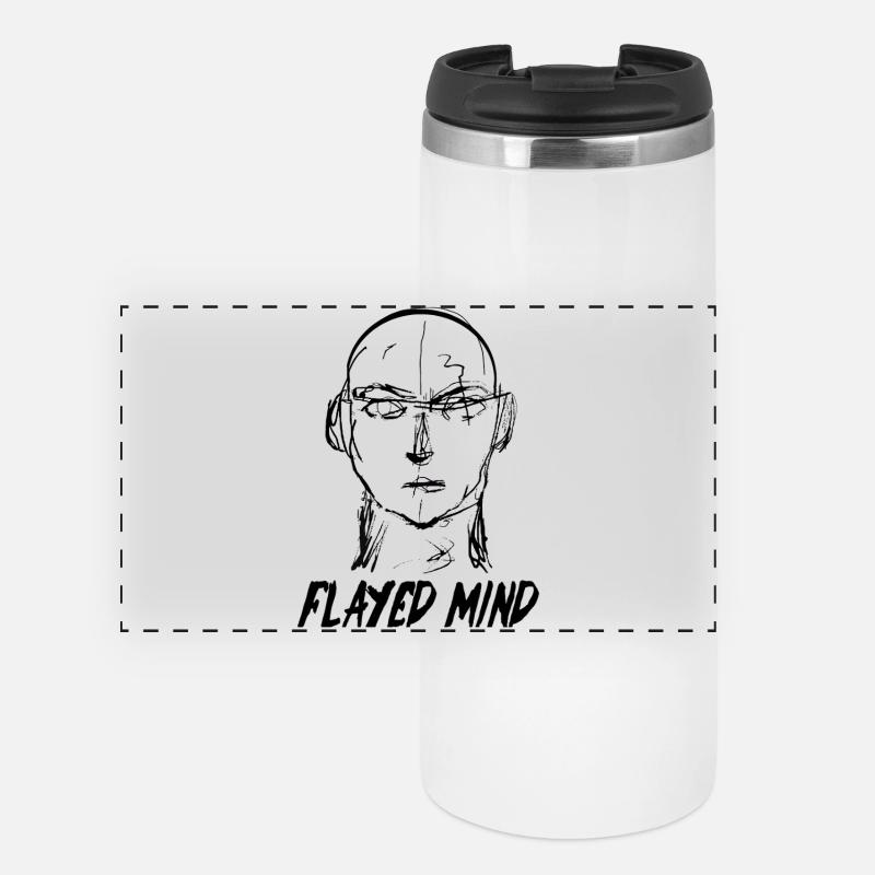 Flayed Mind black - Panoramic Thermal Cup - white