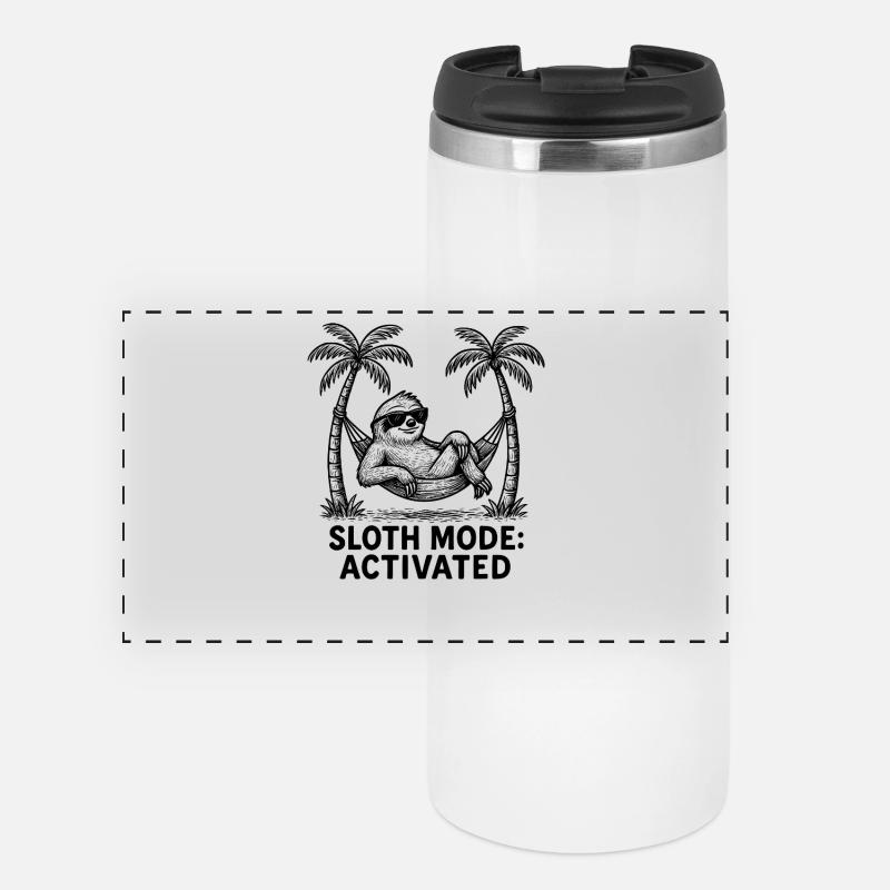 Sloth Sloth Mode: Activated Chilling Work - Panoramic Thermal Cup - white