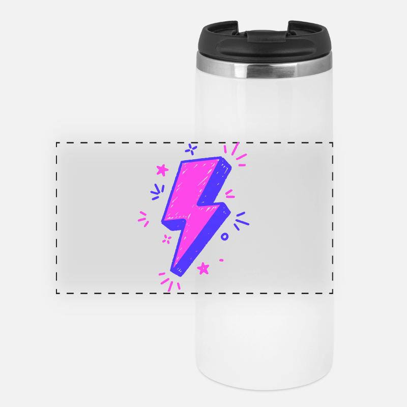 Vibrant Colorful Beam for Prints - Panoramic Thermal Cup - white