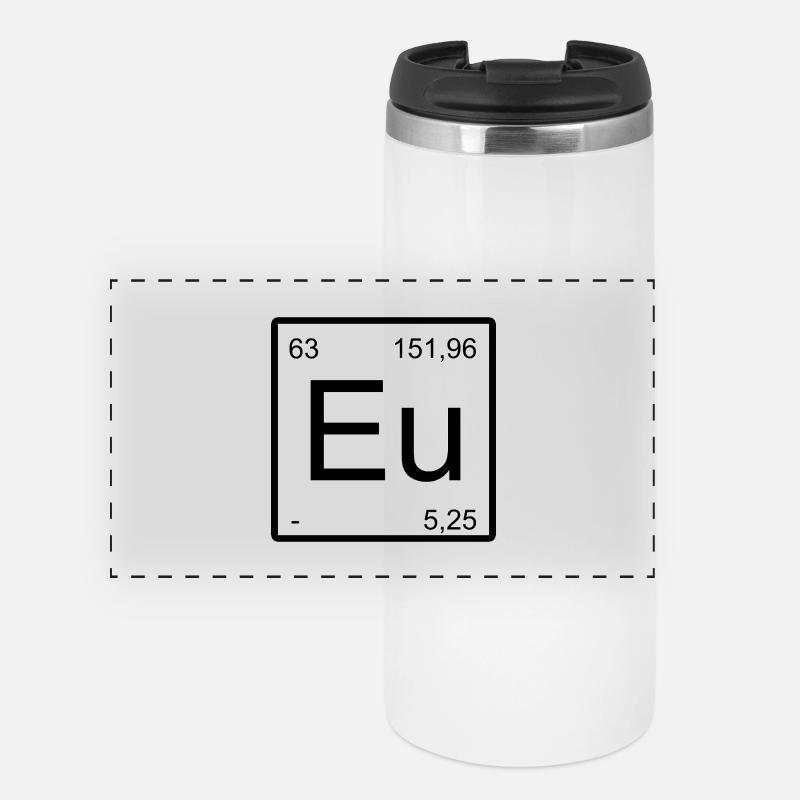 Eu Element Minimal Periodic Design - Panorama Thermobecher - Weiß