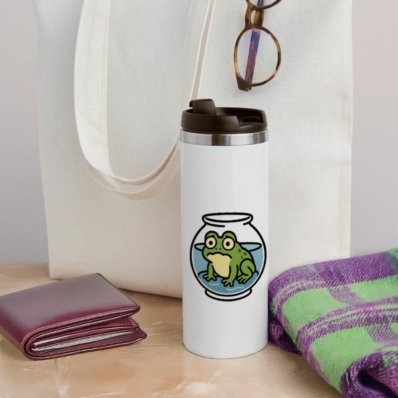 Frog in a Bowl Panoramic Thermal Cup
