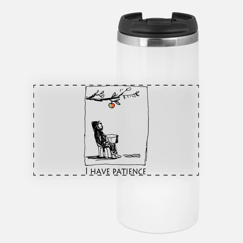 Patient reading on the fruit branch - Panoramic Thermal Cup - white