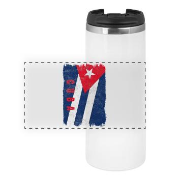 Drapeau de Cuba - Mug isotherme panoramique - blanc - Devant