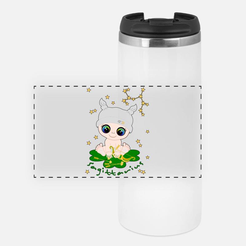 sternzeichen_sagitarius - Panorama Thermobecher - Weiß