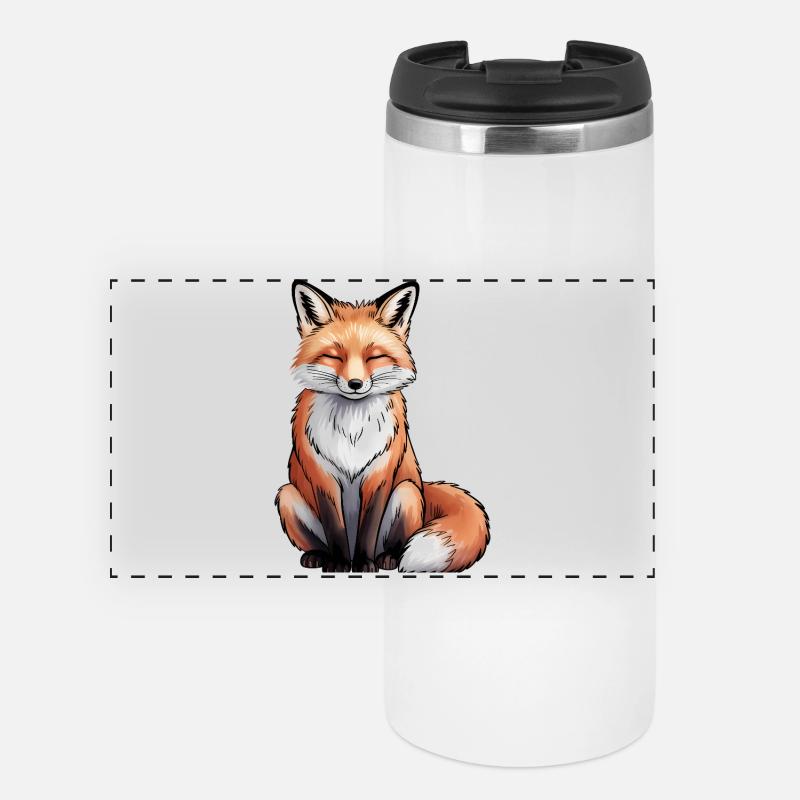 Fox Sitting - Panoramic Thermal Cup - white
