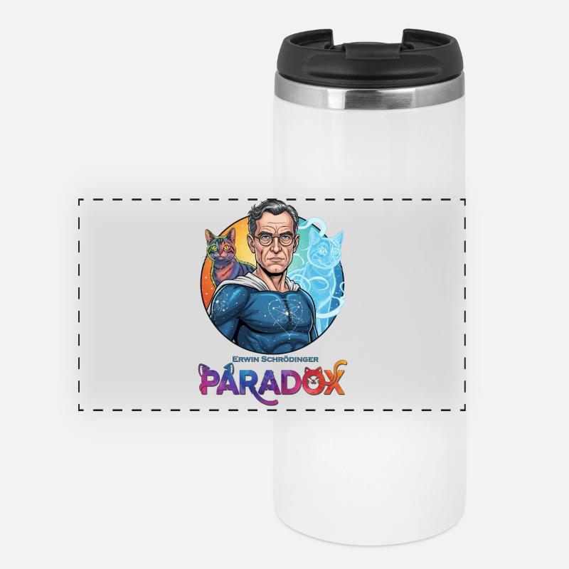 Cosmo Schrödinger paradox - Panoramic Thermal Cup - white