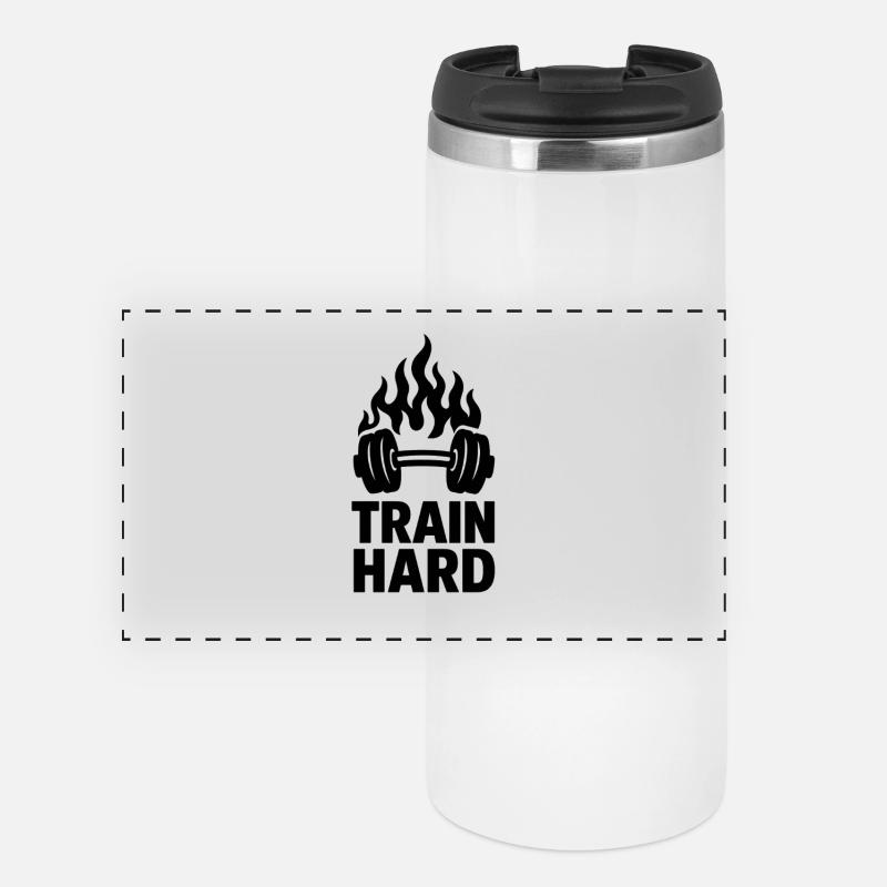 Fiery training motivation - Panoramic Thermal Cup - white