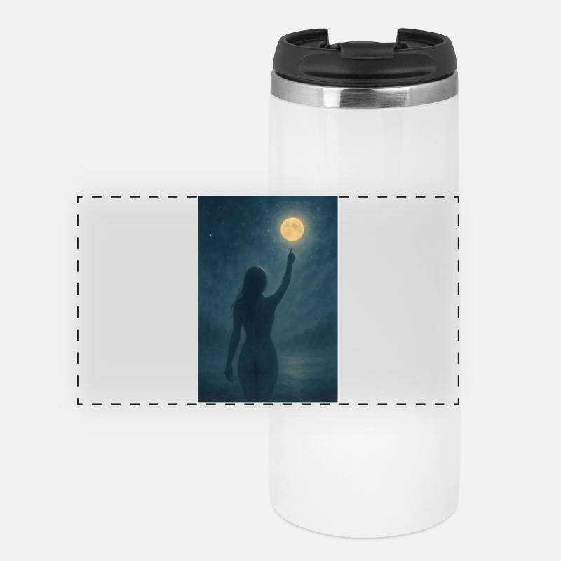 Moon Touch in Night Dream - Panoramic Thermal Cup - white