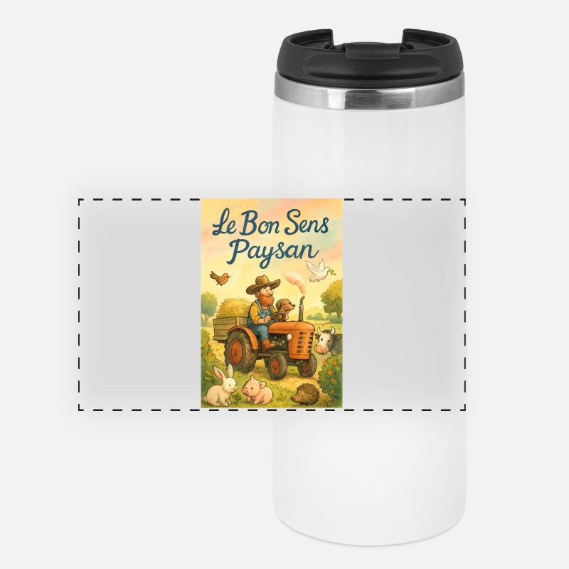 Peasant common sense - Panoramic Thermal Cup - white