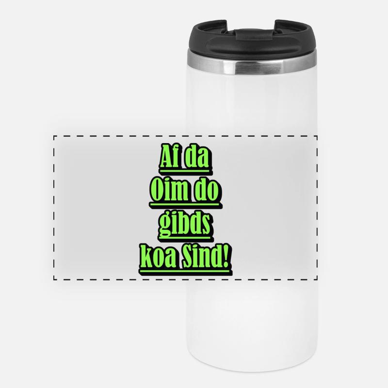 Neon Dialect Saying Green - Panoramic Thermal Cup - white