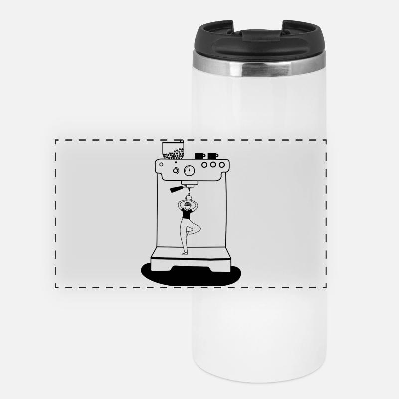 Coffee Yoga - Panoramic Thermal Cup - white