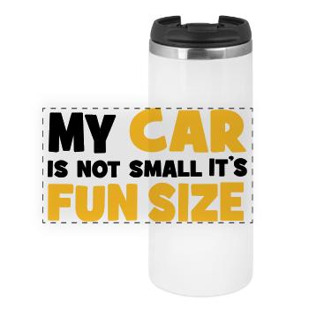 small car - Panorama Thermobecher - Weiß - Vorne