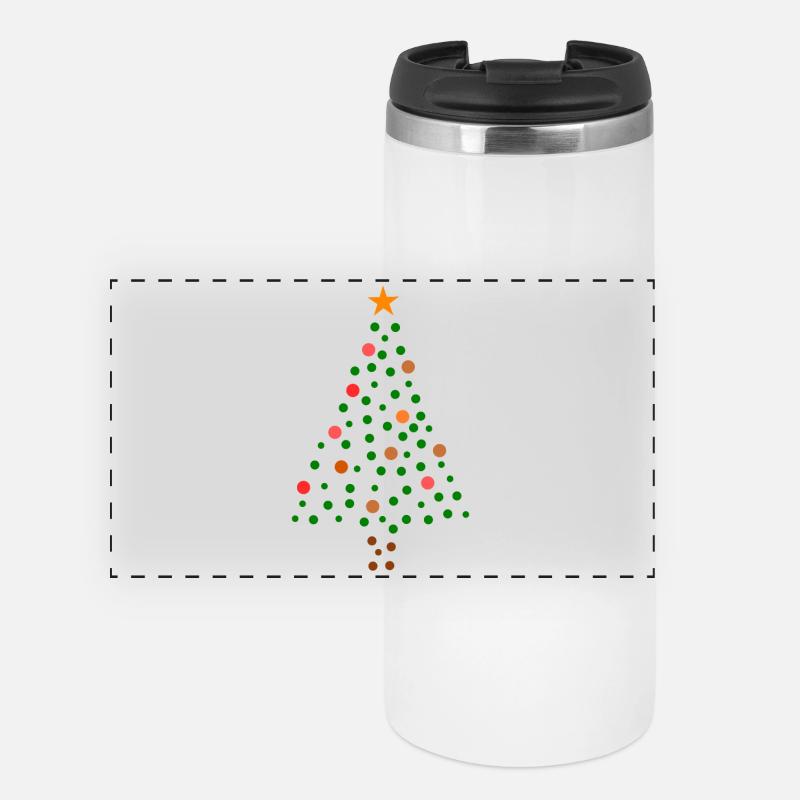 Christmas Tree - Dotted - Panoramic Thermal Cup - white