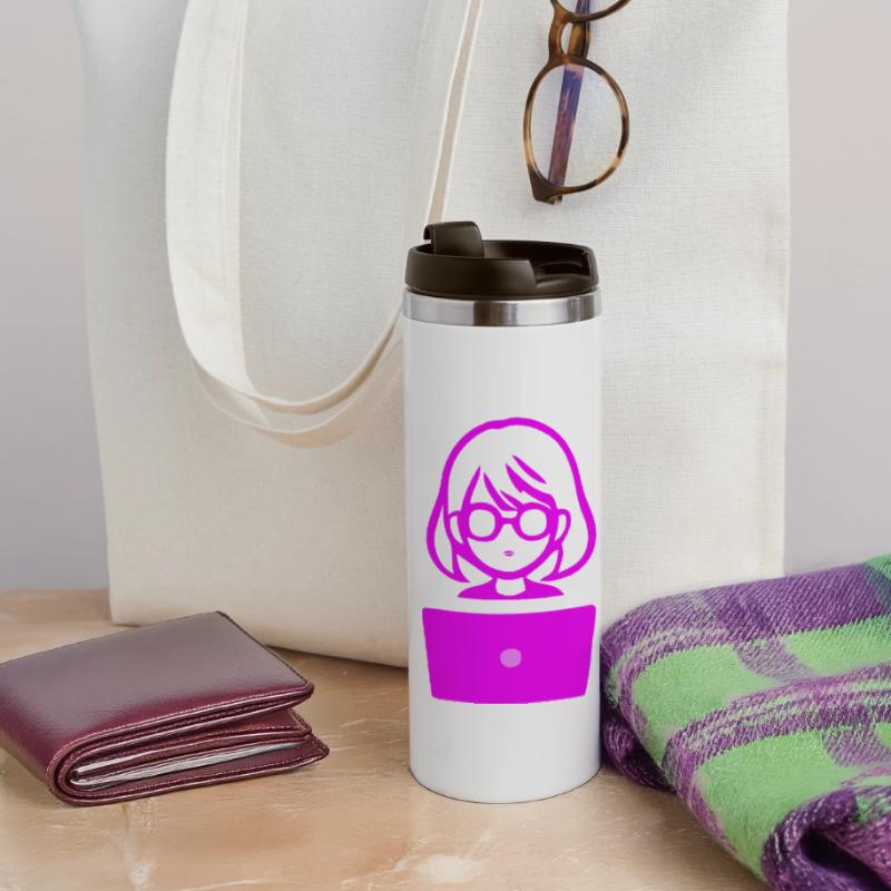 Femme avec un codeur de programmeur informatique Mug isotherme panoramique