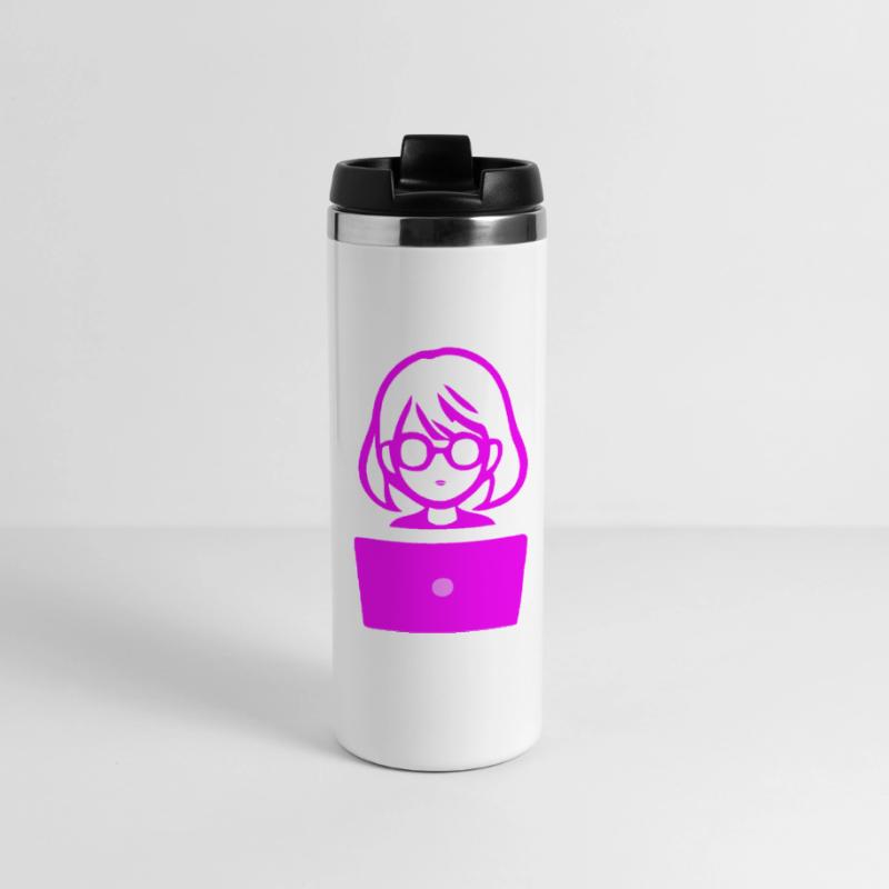 Femme avec un codeur de programmeur informatique Mug isotherme panoramique