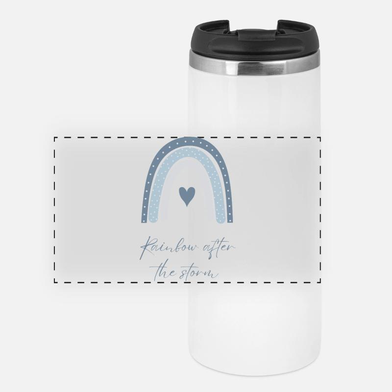 Rainbow after the Storm – Hope & Love - Panoramic Thermal Cup - white