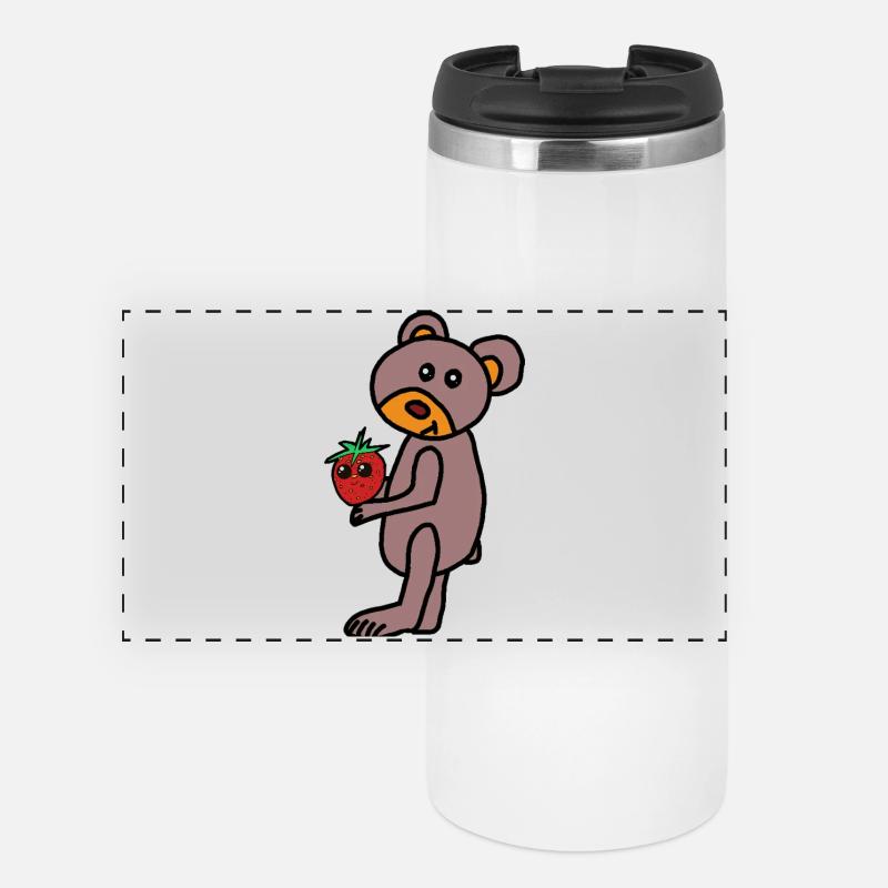 Teddy Teddy's Child Bear Strawberry - Panoramic Thermal Cup - white