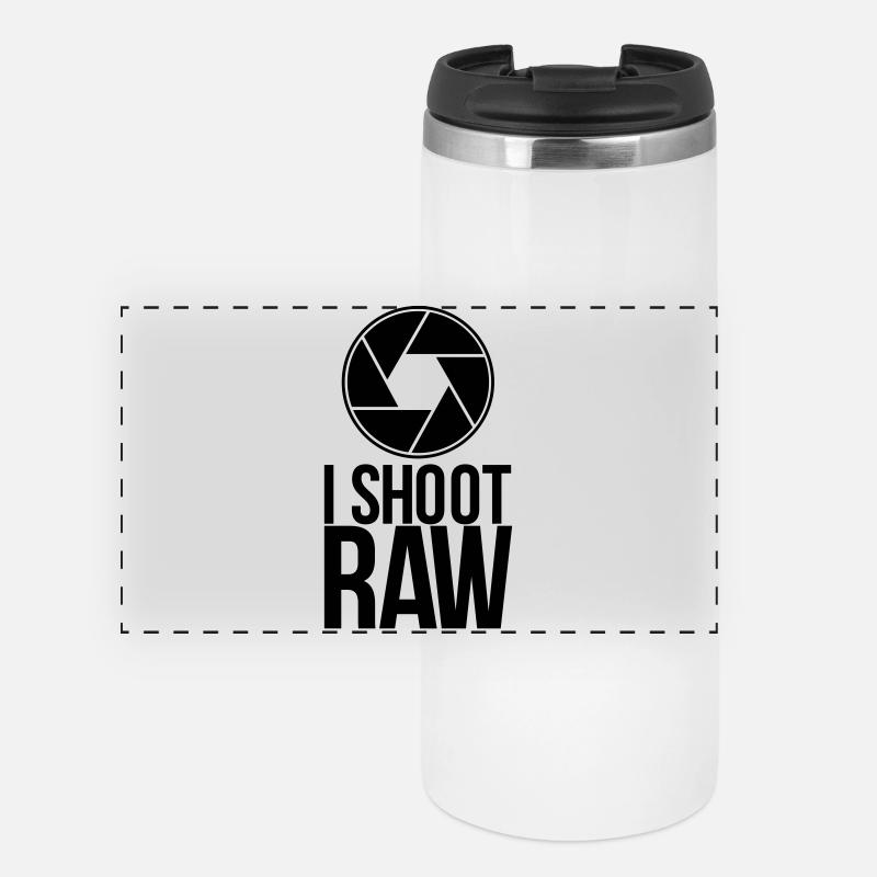 shoot raw - Panorama Thermobecher - Weiß
