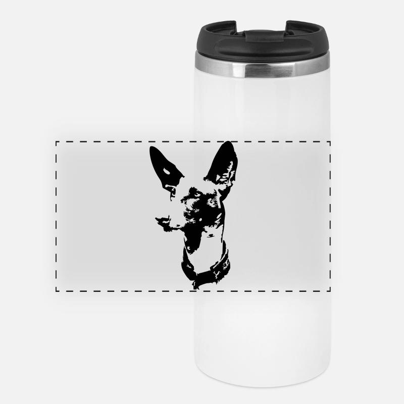 Podenco head - Panoramic Thermal Cup - white