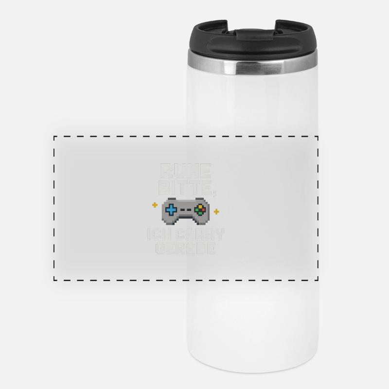 Silence Please Pixel Controller Graphiques - Mug isotherme panoramique - blanc