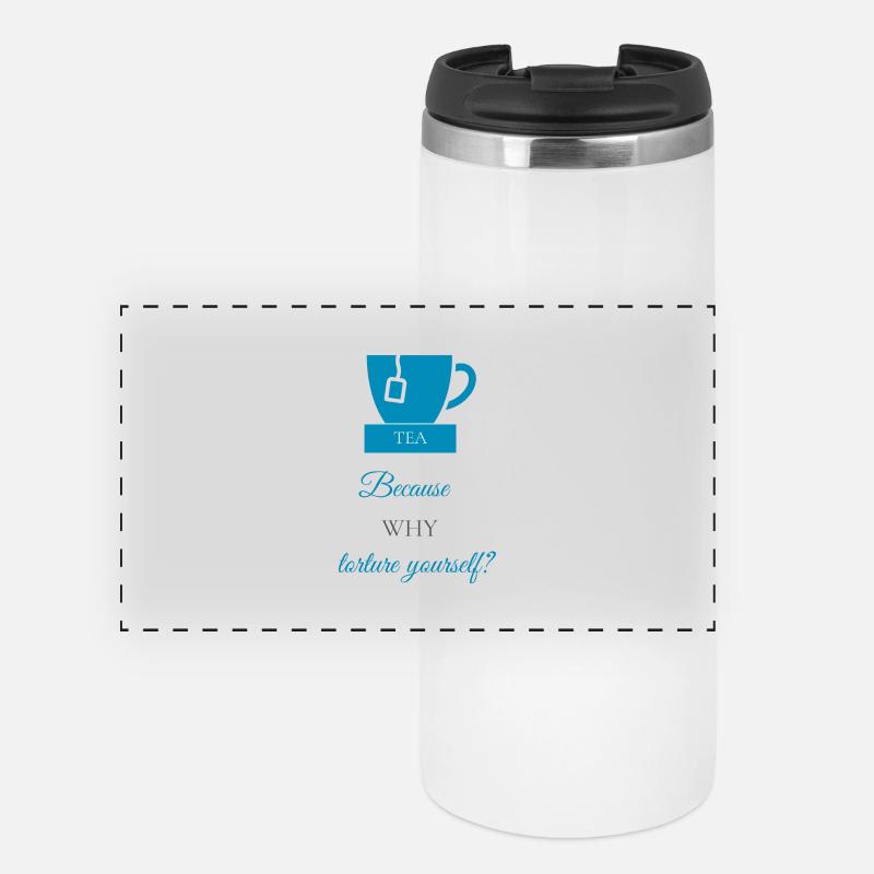 TEA-RIFFIC (Blue + Grey) - Panoramic Thermal Cup - white
